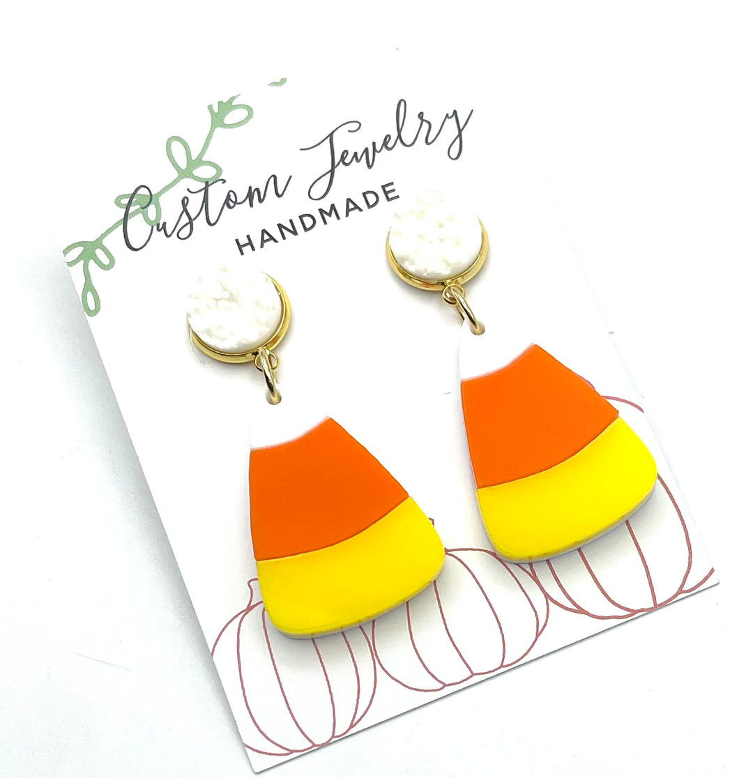 Candy Corn Earrings