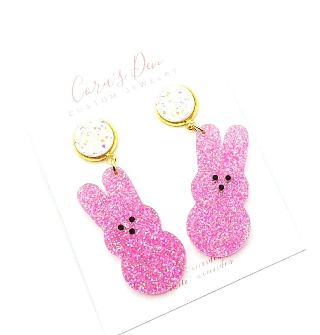 Glitter Peep Earrings