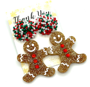 Gingerbread Man Earrings