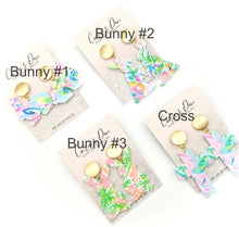 Load image into Gallery viewer, Bunny / Cross Earrings
