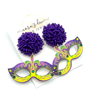 Mardi Gras Mask Earrings