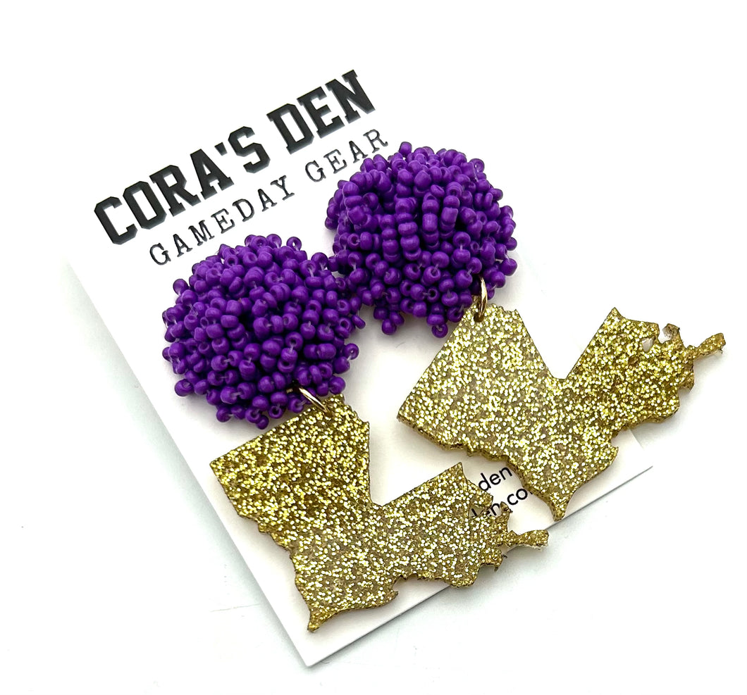 Louisiana State Earrings