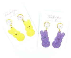 Glitter Peep Earrings