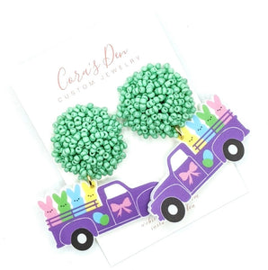 Easter Truck Earrings