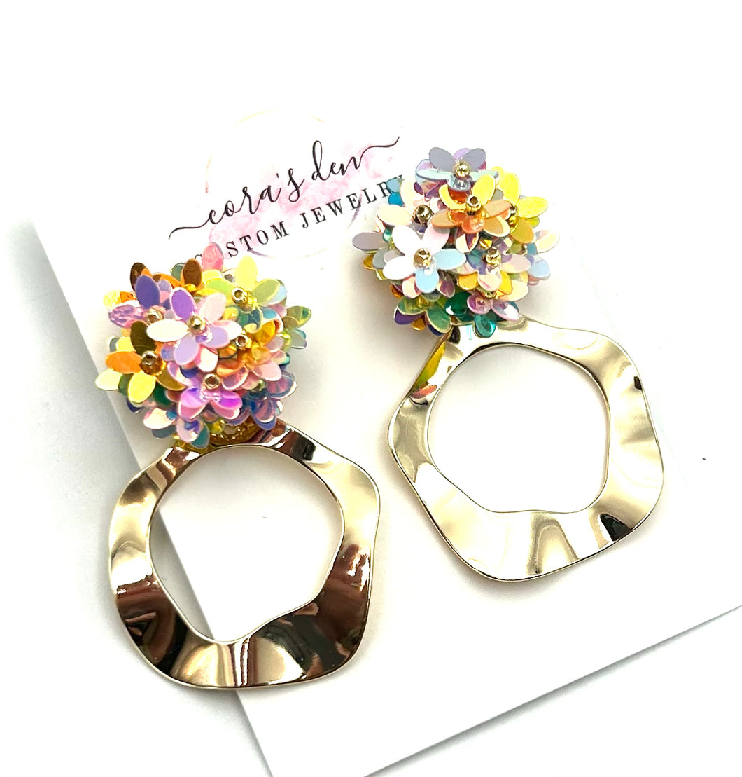 Jorja Earring w/ Mix Flowers