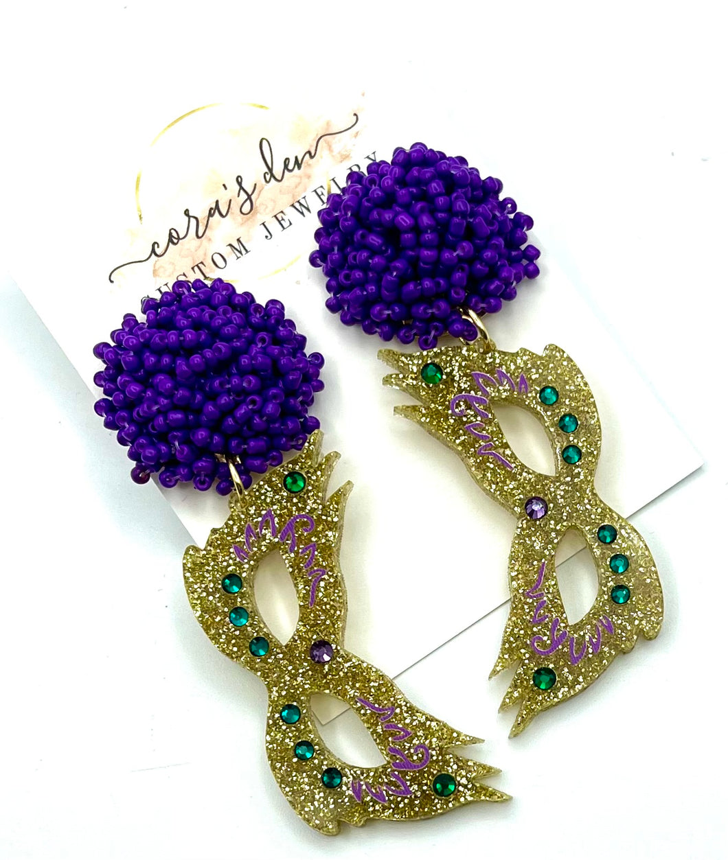 Mardi Gras Mask Earrings