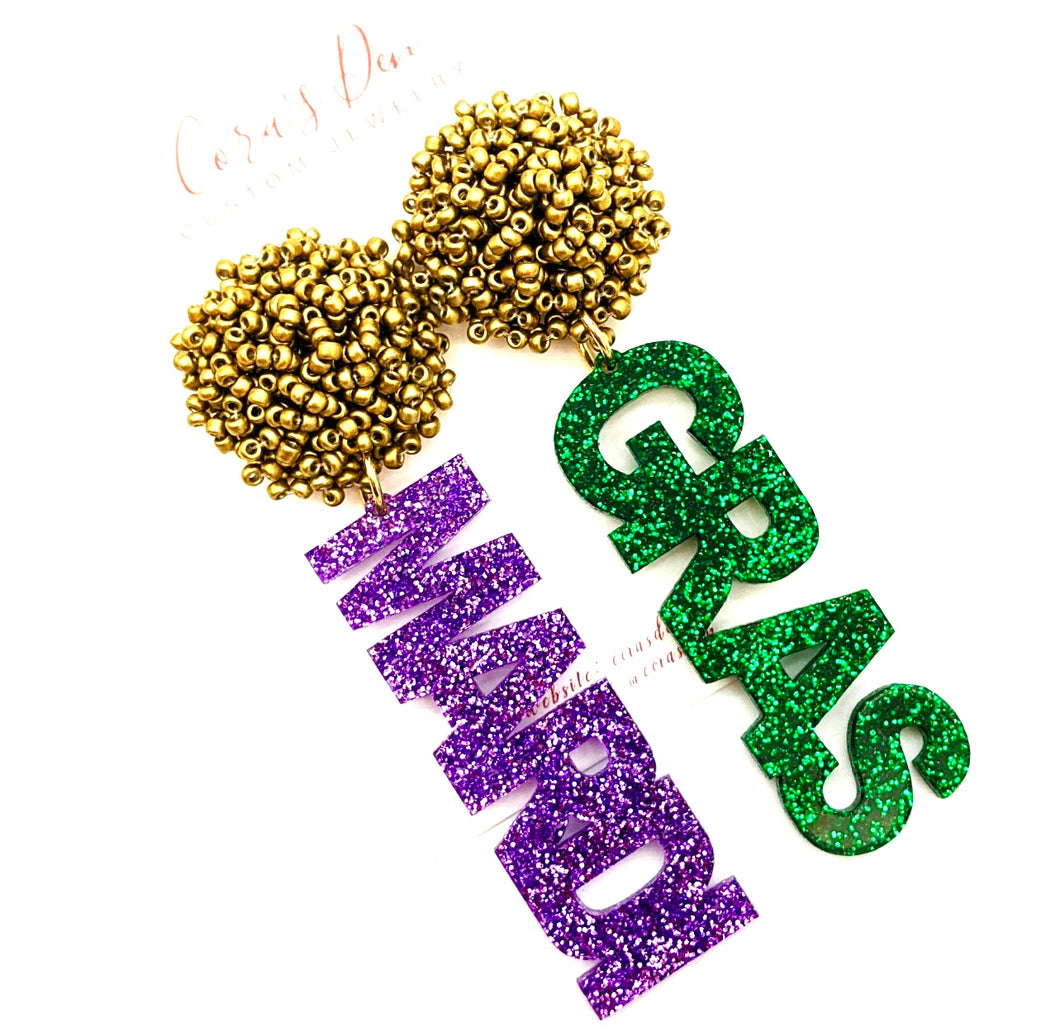 Mardi Gras Earrings