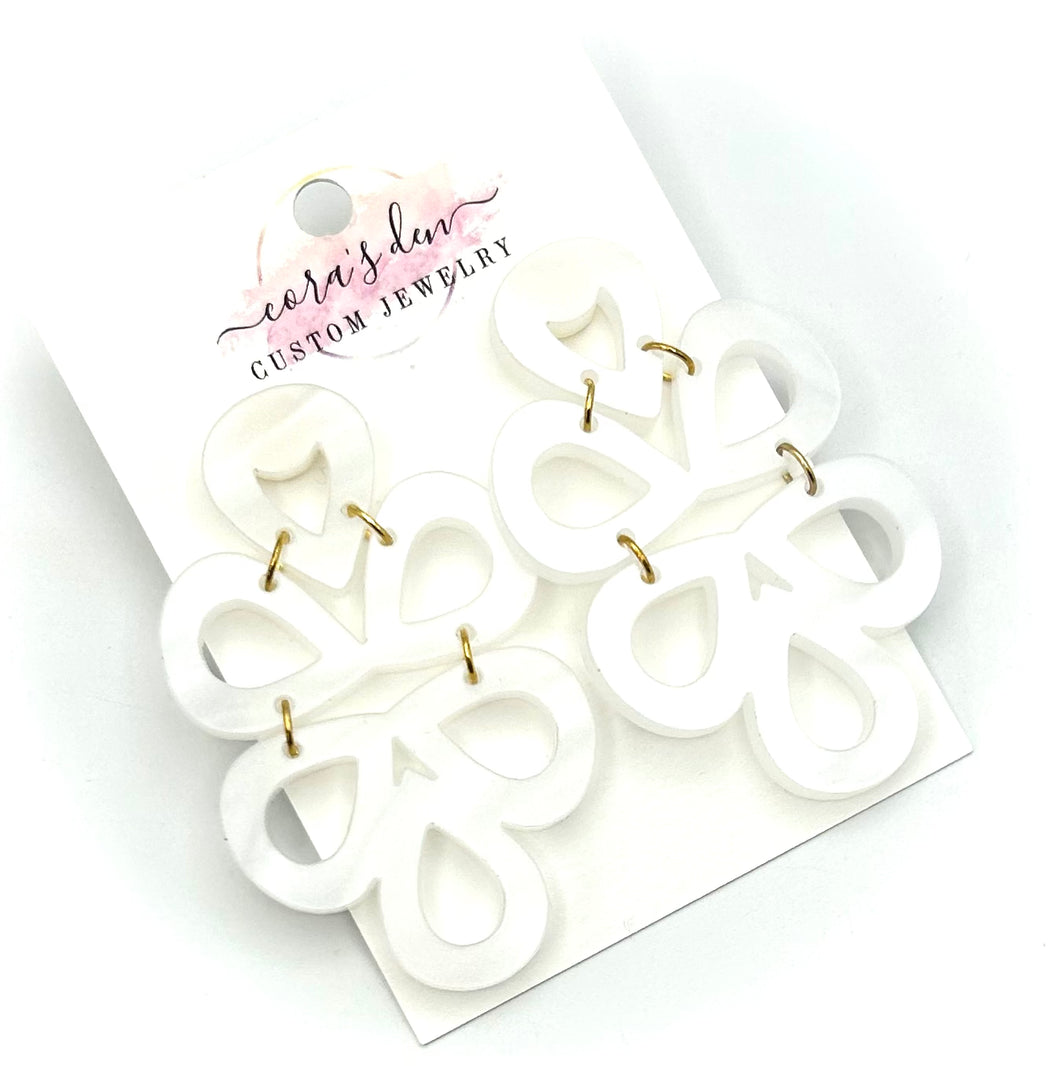 Geometric Pearl Earrings - Set of 3