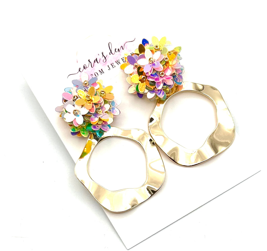 Mix Flower Top Earrings