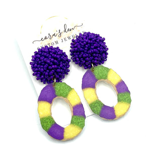 King Cake Earrings