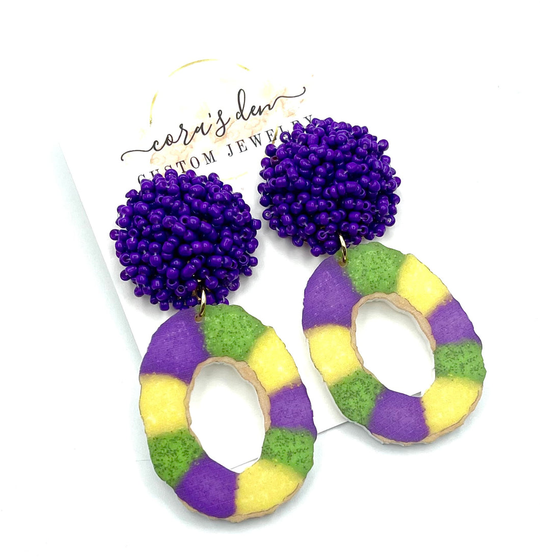 King Cake Earrings