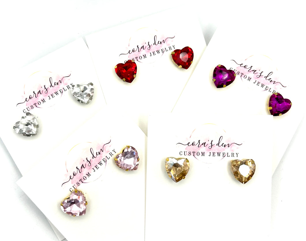 Heart Stud Earrings