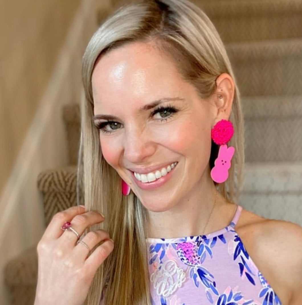 Pink Peep Earrings