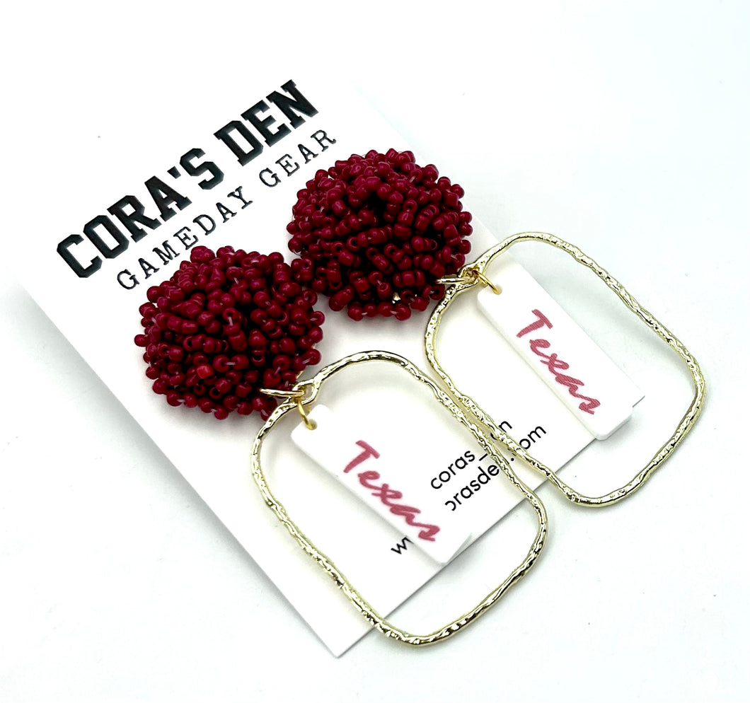 Texas Bar Earrings