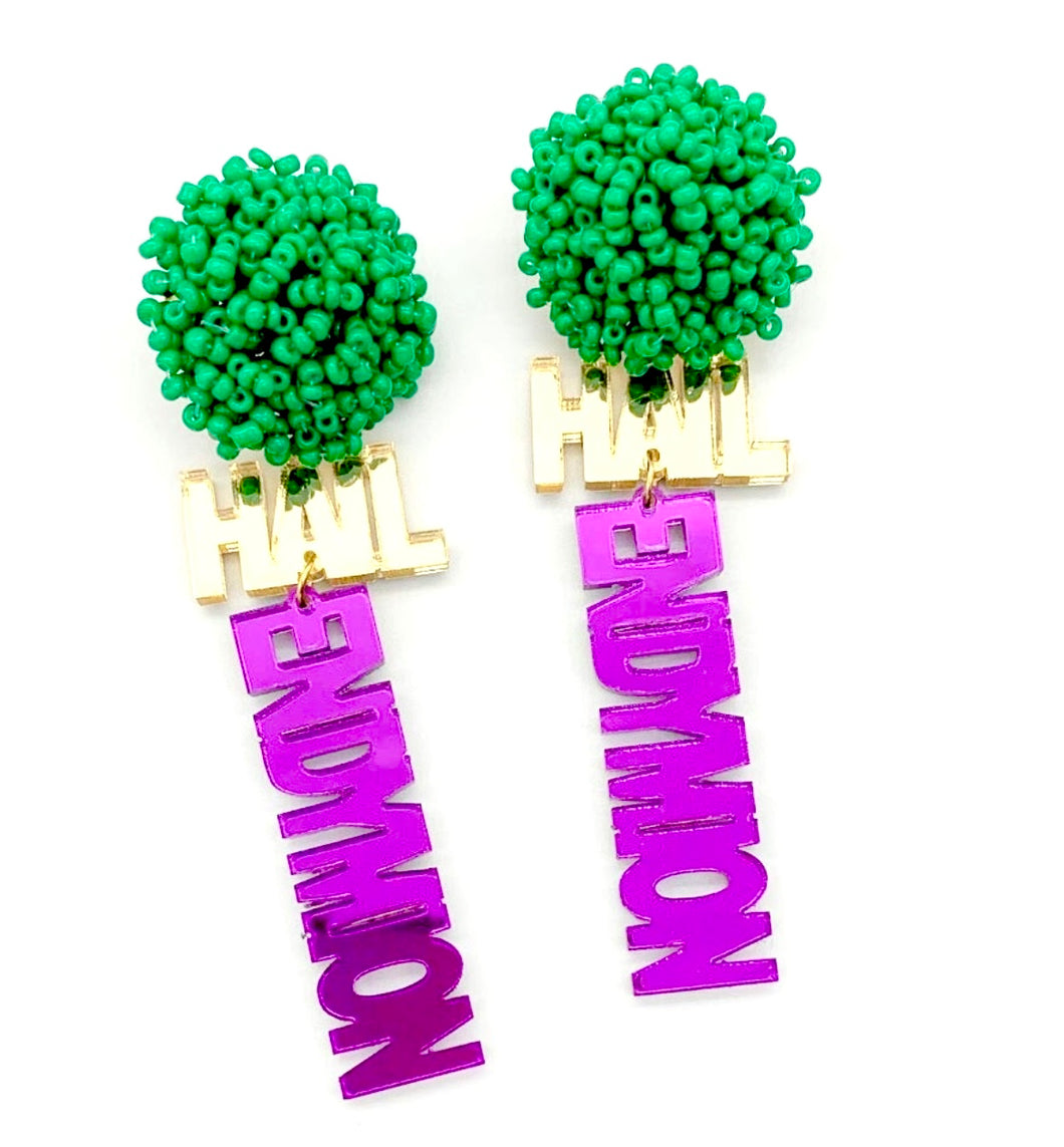 Hail Endymion Mardi Gras Earrings