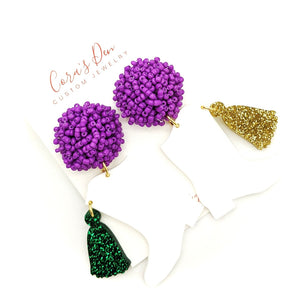 Mardi Gras Boots Earrings